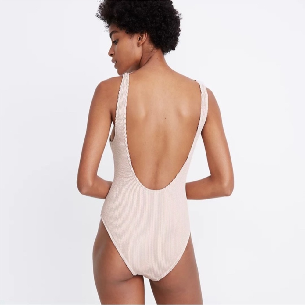 Madewell Second Wave Textured One Piece Swimsuit - Picture 2 of 9
